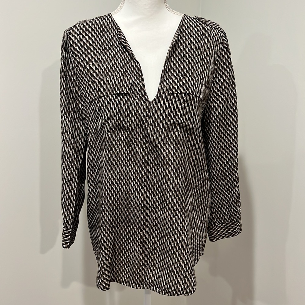Joie Silk Printed Long sleeve blouse